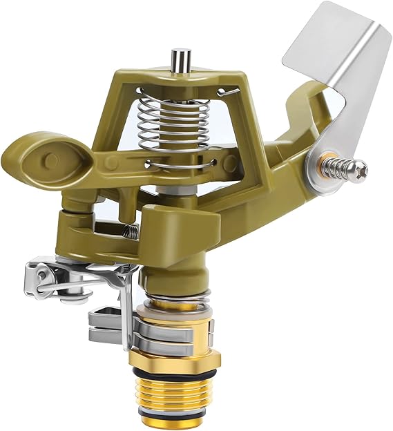 Aliyaduo 1/2 Inch Brass Impact Sprinkler, Heavy Duty Sprinkler Head