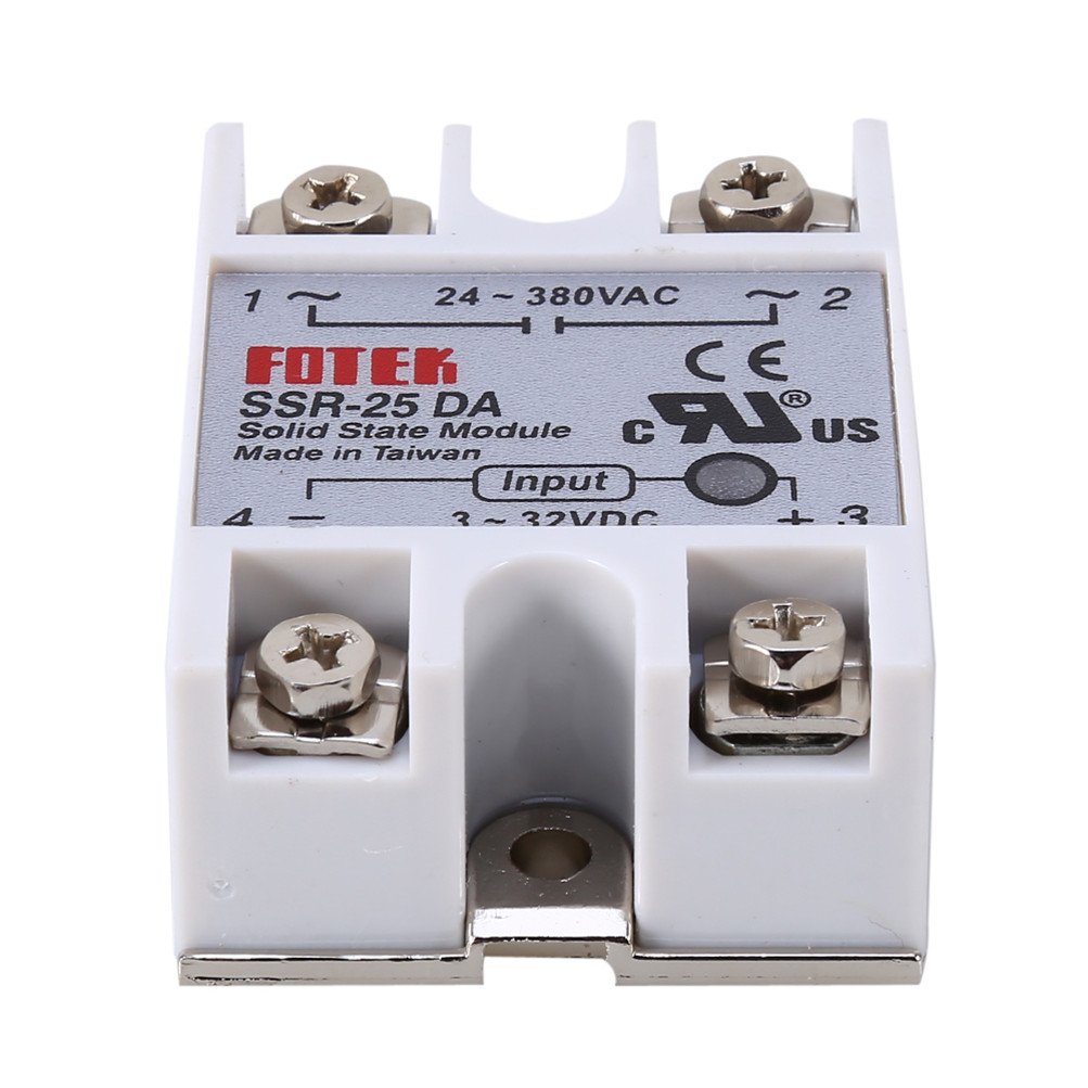Output 24V380VAC 25A SSR25 DA Solid State Relay for PID Temperature