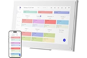 LIVINGPAI 15.6-inch Wall Digital Calendar,2025 Smart WiFi Calendar & Chore Chart,Full HD Touchscreen Interactive Display for Family Schedules-Wall/Desk Mountable Planner,Meeting Reminders & Deadline Tracking