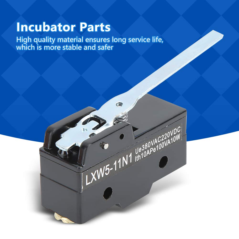 Incubator Limit Switch 2Pcs Incubator Control System Limit Switch Replacement Farm Hatching Equipment 220V (3 x 1.4 in) - Image 5