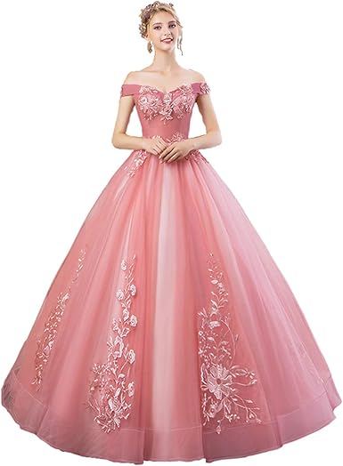 coral pink quinceanera dresses