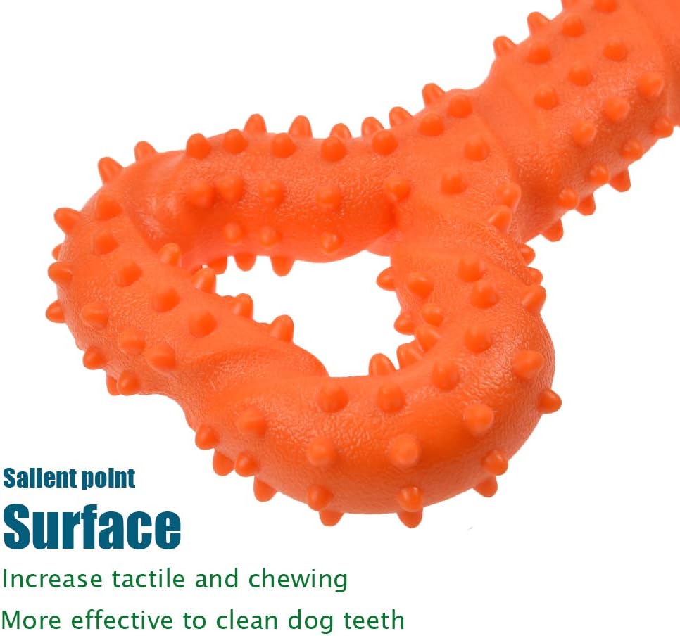 atopo Durable Dog Chew Toys 13 Inch Bone Shape Puppy Chew Toy with Convex Design Strong Tug Toy for Aggressive Chewers Medium and Large Dogs Tooth Cleaning - Image 4