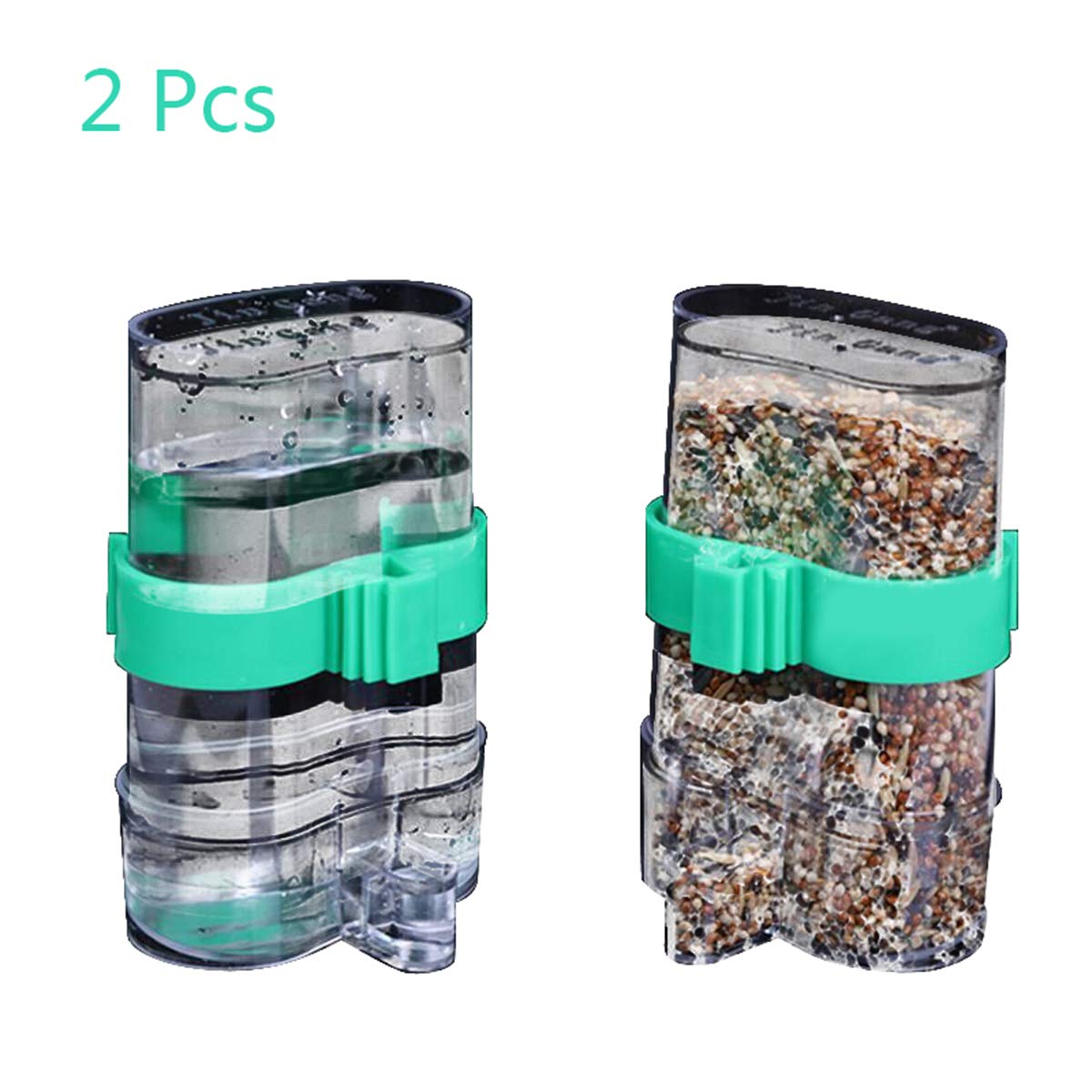 Amazon Com Bonaweite 2 Pcs Automatic Bird Waterer Food Feeder