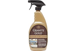 Granite Gold Outdoor Stone Cleaner Spray Deep Cleans Outside BBQ Islands, Kitchens and Tables, Counters-Safe on Food-Prep Surfaces, 24 Ounces