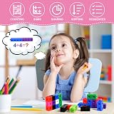HOTUT 100 Pcs Maths Cubes with 10 Colours Linking Blocks 2 cm view 7