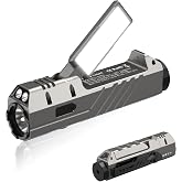 Wurkkos HD05 Flat EDC Flashlight, 3100 Lumens 4-in-1 LED Rechargeable Flashlight with UV, Red Light &amp; Foldable Rotatable Side Light, USB-C High Lumens Flashlights, IPX6 for Camping,Outdoor,Work