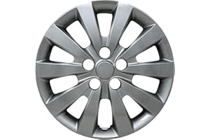 HubStar Hubcap Fits Nissan Sentra 2013-2019, Leaf 2013-2018, Premium Replica 16-inch Replacement, Silver, 1 Piece