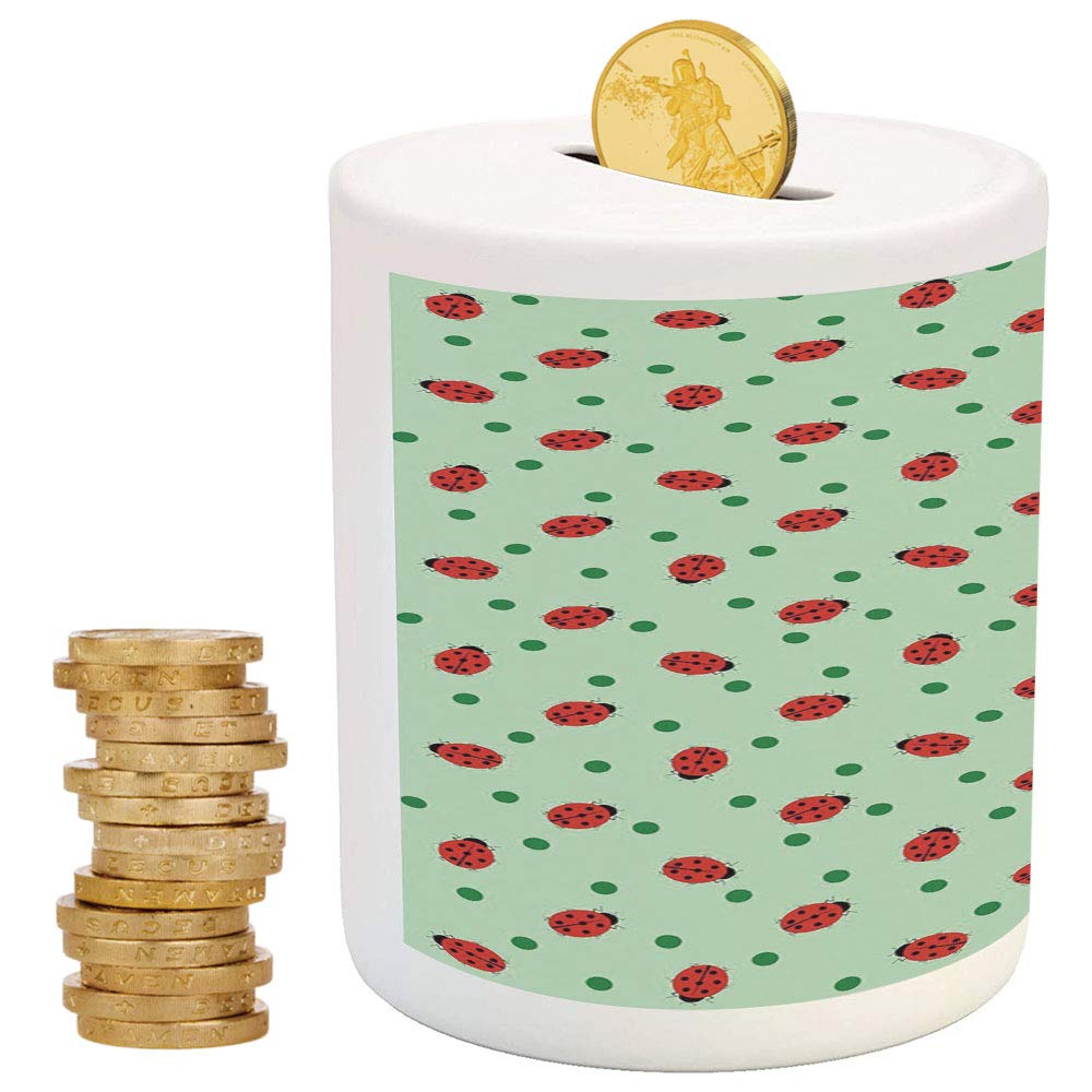 保存版 Iprint てんとう虫 貯金箱 かわいい お金箱 パーティー装飾 女の子 子供 大人 誕生日プレゼント 抽象 昆虫 花柄 羽根 自然にインスパイアされたオーナメント アニマルデザイン 装飾 3 6 H By 3 2 W マルチカラー Piggy Bank 3 6 Multi 18 B07hwt2pwr