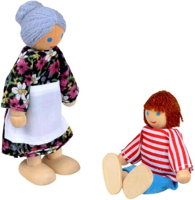 wooden dollhouse people