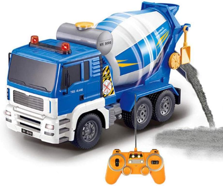 WXIAORONG Remote Control Engineering Vehicle 1:20 Cement Concrete Mixer Wireless Truck Mixers Large Rechargeable RC CarSound Simulation Children Charging Electric Toy Car Boy Gift