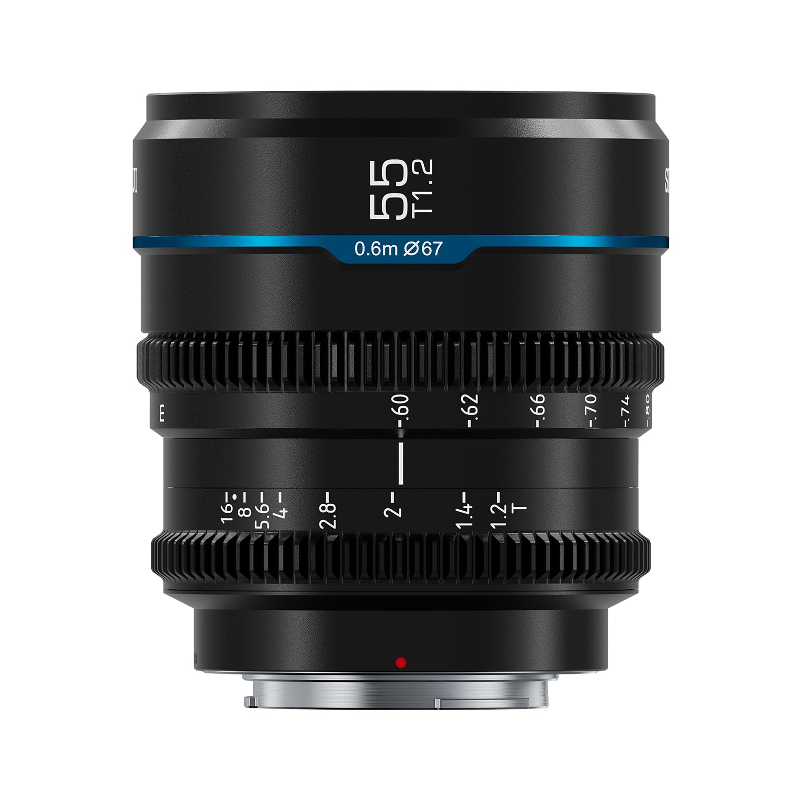 SIRUI Night Walker 55mm Manual Focus Cine Lens, T1.2 Large Aperture S35 Frame Prime Lens for M4/3 Mount Cameras, For BMPCC4K, GH5II, GH5S, GH6, Z Cam (MS55M-B, MFT Mount, Black)
