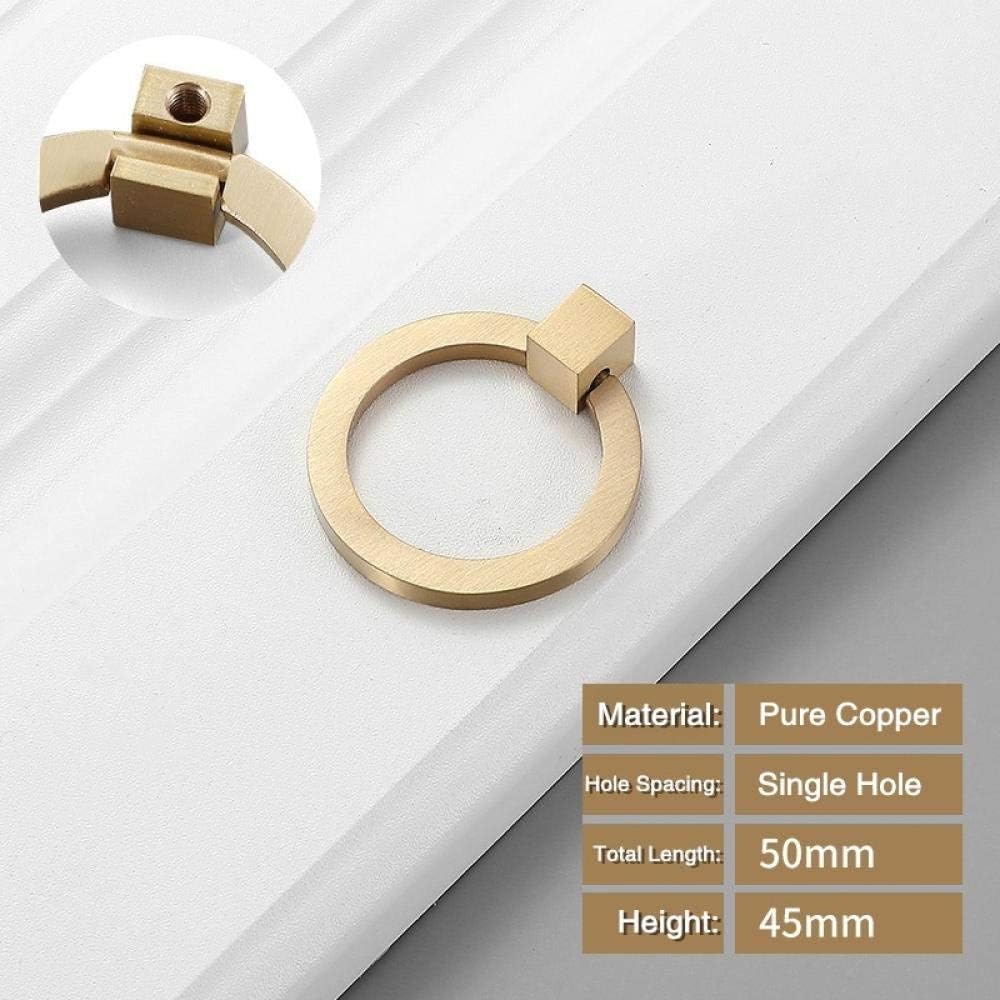 10 pomos redondos de latón cepillado para armarios tiradores de cajón y