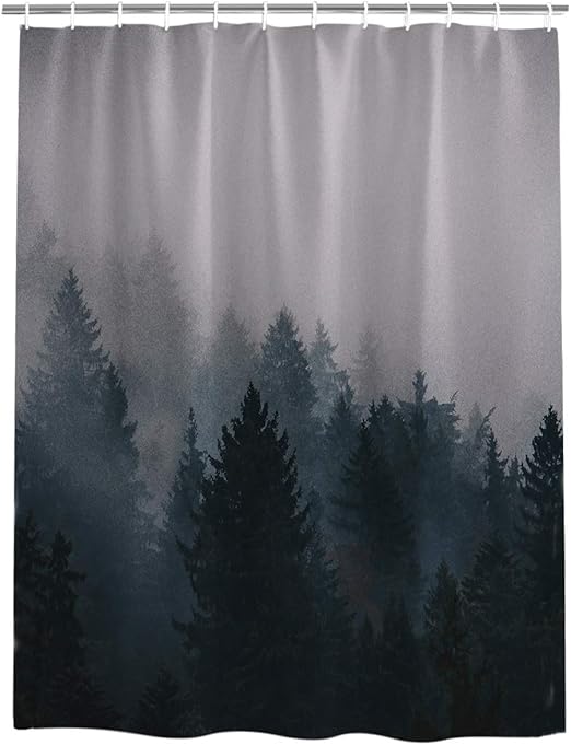 Amazon Com Meet 1998 Fog Pine Trees Forest Waterproof Bathroom