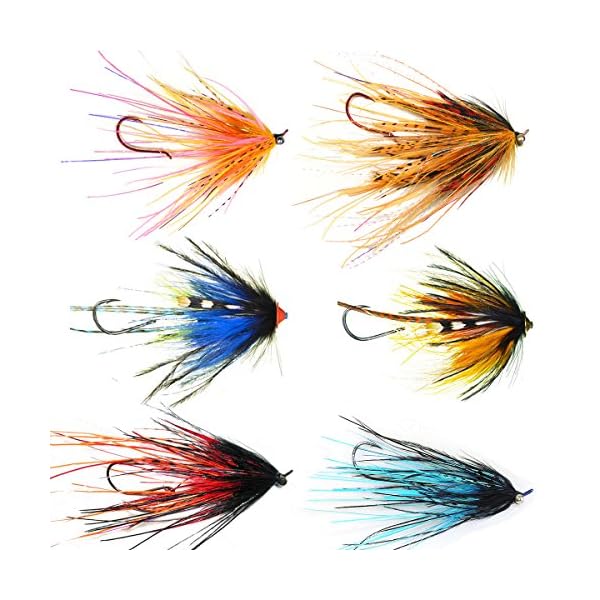 Tube-Flies-and-Mini-Intruder-Steelhead-Fly-Fishing-Flies-Assortment-6-Aqua-Flies-Tube-Flies-and-Intruders-1-Each-of-6-Steelhead-Color-Flies
