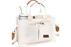 Canvas Tote Bag for Women,Women's Bags Crossbody Bags Work Laptop Tote Bag Large Handbags Purse for Travel Nurse Teacher