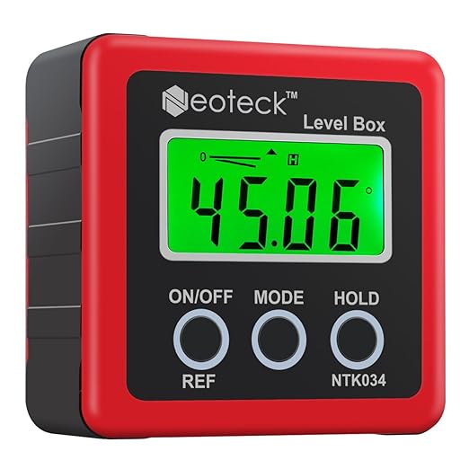 title=Neoteck Angle Finder Digitale / LCD Goniometro Inclinometro Impermeabile