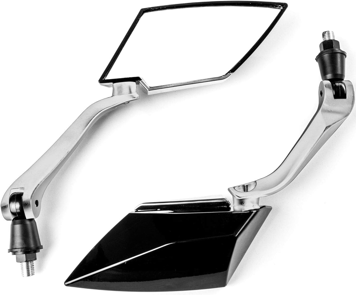 Krator Universal Black Motorcycle Mirrors Compatible with Kawasaki Vulcan Classic Custom 900