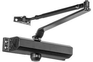 DYNASTY HARDWARE Dynasty Door Closer, Commercial Grade Size 4 Spring, Hydraulic Automatic Series 4000 Door Closer Duronotic/Brown