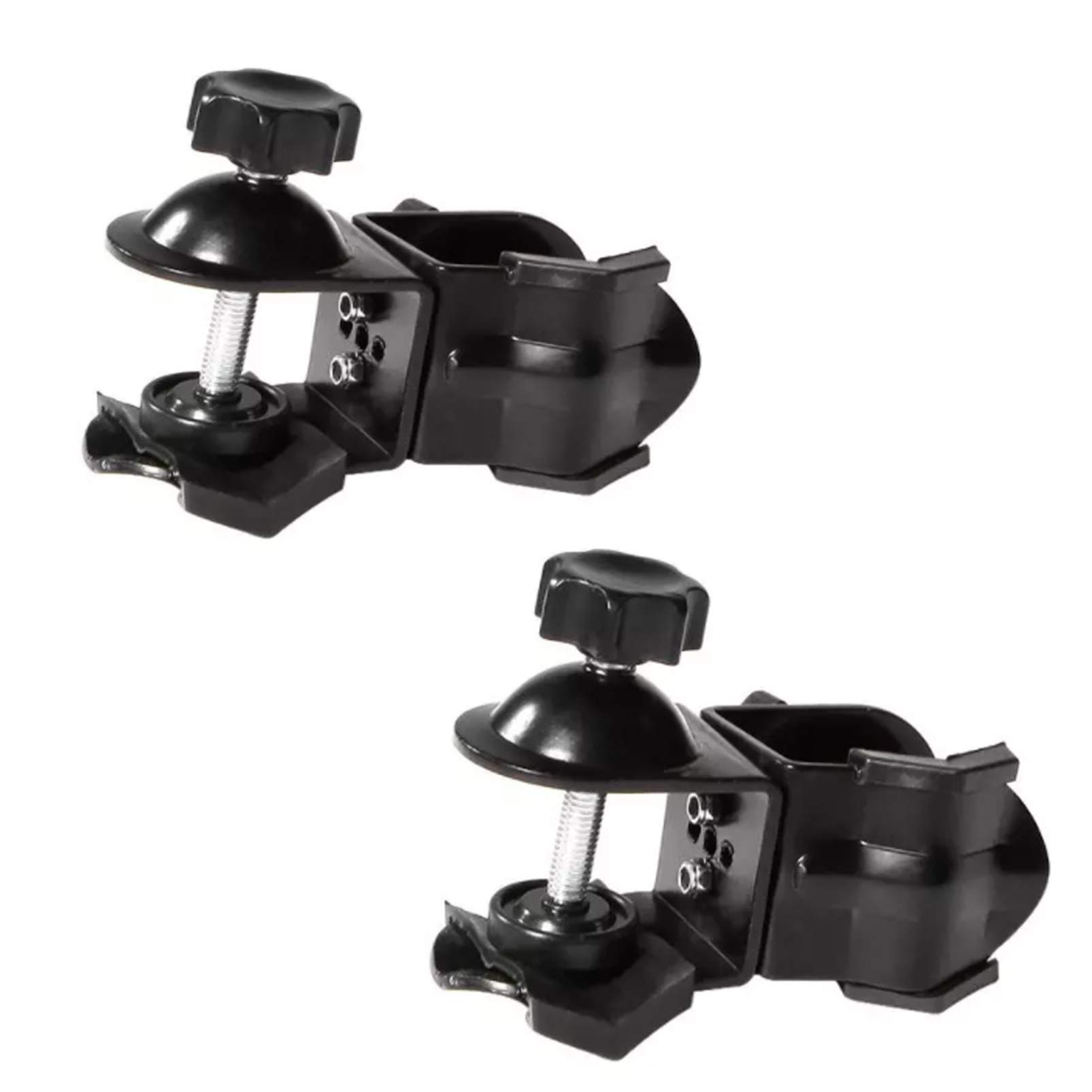Photo 1 of Selens 2 Pieces Heavy Duty Metal Dual Double U Clip C Clamp Type Bracket Mount for Photo Studio Boom Arm Light Stand