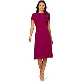 Adrianna Papell Womens Ruffle Bodice Midi Dress