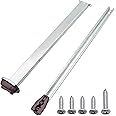 Drawer Slides Center Track fit for Kenlin Rite-Trak II,Metal Drawer Slides Replacement for Variety of Dresser and Nightstand,Drawer Tracks and Rails Kits with Support Plate (14.72 & 16.22 Inch)