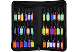 JUGREAT Key Organizer Case,Waterproof Key Binder with 36 Key Hooks and Tags,Portable Key Storage Book for Rental Management R