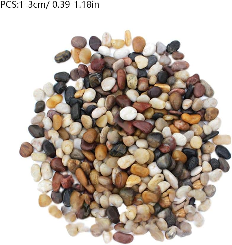 Yunt Aquarium Gravel River Rock, Gravier décoratif Poli Naturel, Petits