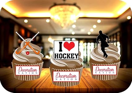 Field Hockey Mix Edible Cake Toppers Decorations Cupcakes Amazon