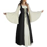 CARUHIF Women's Renaissance Costume Medieval Dress Halloween Costume