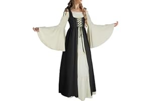 CARUHIF Women's Renaissance Costume Medieval Dress Halloween Costume
