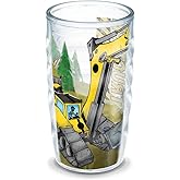 Tervis Construction Trucks Made in USA Double Walled Insulated Tumbler Cup Keeps Drinks Cold & Hot, 10oz Wavy, Unlidded