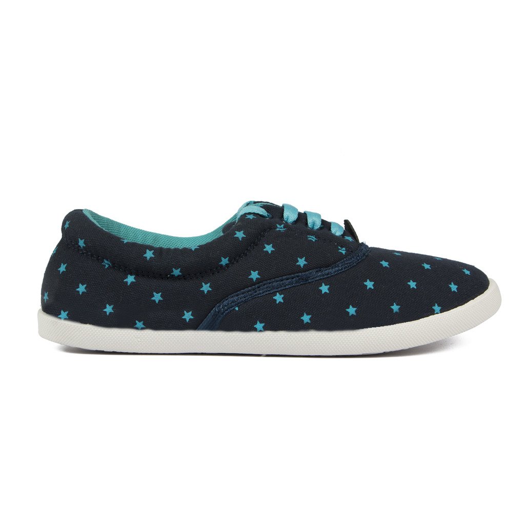 asian shoes lr-23 navy blue firozi shoes canvas women shoes