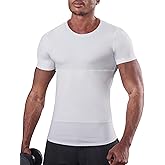 KOCLES Mens Slimming Compression Shirt, Slimming Undershirt Shirts for Men Body Shaper Shapewear Tummy Control