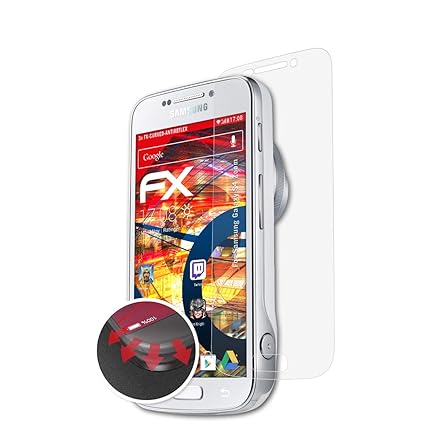 atFolix Schutzfolie passend für Samsung Galaxy S4 Zoom Folie, entspiegelnde und Flexible FX Displayschutzfolie (3X)