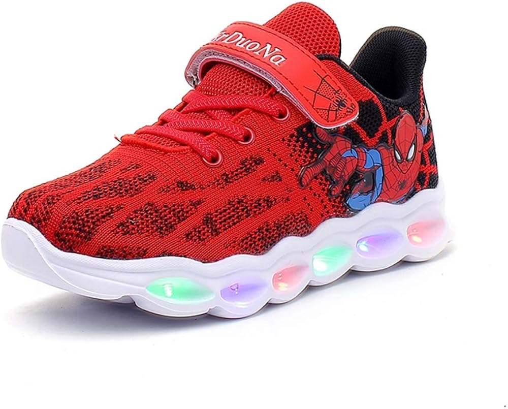 kids spiderman light up shoes