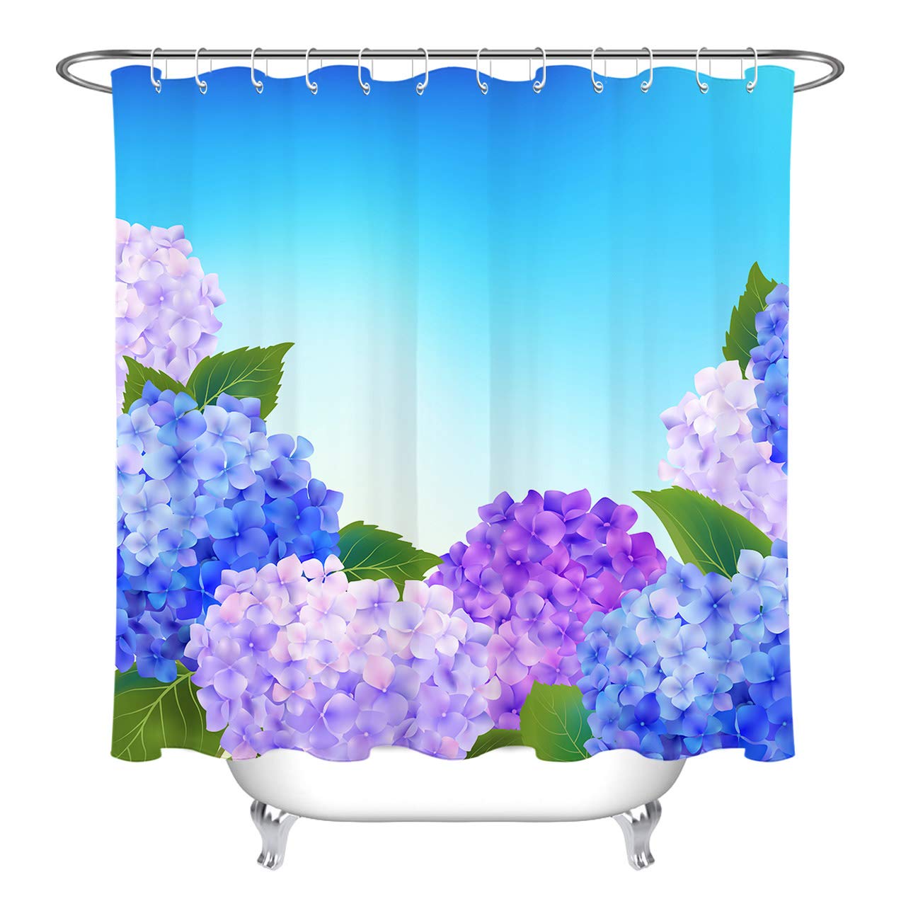 Amazon Com Lb Spring Flower Hydrangea Shower Curtain For Bathroom