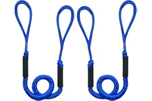 NIUTRIP Bungee Boat Dock Line,Dock Tie Mooring Rope Stretchable Docking String with Foam Float for Pontoon,Jet Ski, SeaDoo,WaveRunner,Kayak,Boating Gifts for Men,Fishing Boat Accessories,2Pack,4-5.5FT