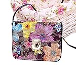 Urmiss New Printing Flower Floral Buckle Beautiful Artistic Shoulder Bag Zakka Small Messenger Bags PU Leather Phone Bag Case Pouch for iPhone 7 Plus 6 6s Plus SE 5 5s Huawei P9 Mate 8 Honor 8