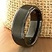 EnvyJ 8mm Tungsten Rings Carbide Black High Polish Men's Wedding Engagement Band Ring Comfort Fit and Matte Finish Sizes 6-16