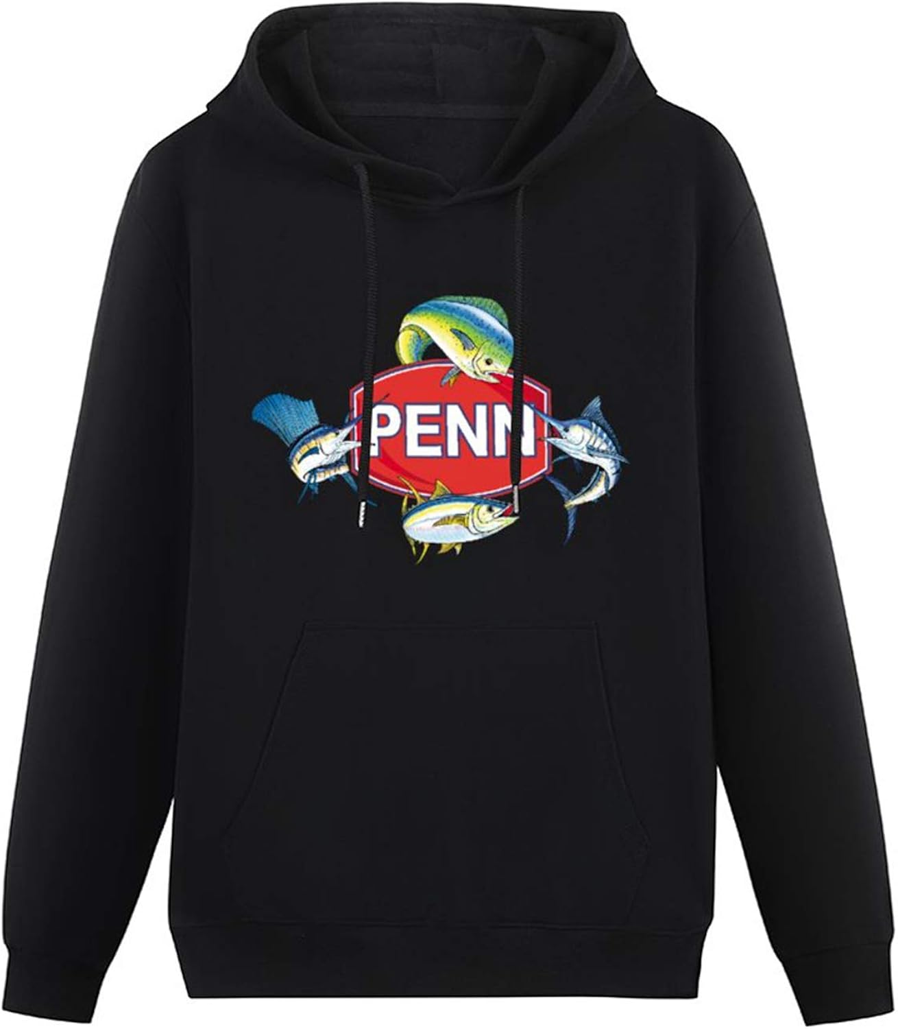 Men's Penn Fishing *Fish Symbol Logo Hoodies Long Sleeve Pullover Loose