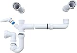 PlumbEZ Double Bowl Sink Waste Kit 75mm Water Seal 1.1/2 inch BS EN 247-1 view 8