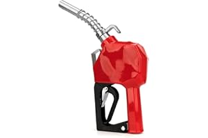MiKaFex 3/4 inchNPT Automatic Fuel Nozzlem,Auto Shut-Off Nozzle,High Flow Car Filling Nozzle BP Red Hand Guard and Hanging Hook for Diesel,Kerosene Various Gasoline 13/16inchSpout, 16GPM