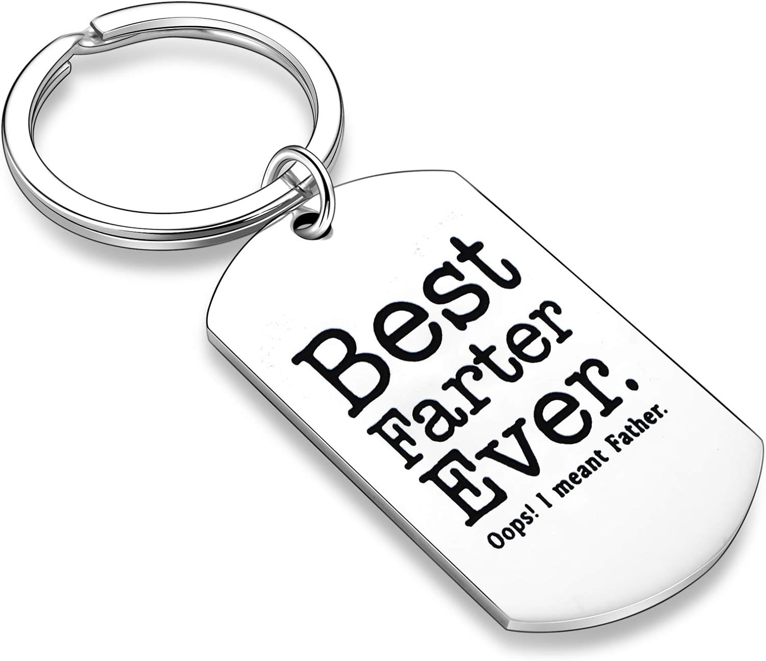 Nimteve Dad Gifts from Son Daughter Dad Keychain Father Keyring Key Tags for Daddy Papa Men Jewellery for Father's Day Birthday Gift (Funny Style- Best Farter Ever I Mean Father)