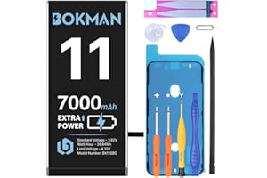 bokman for iPhone 11 Battery Replacement, High Capacity 7000mAh Li-ion Polymer Battery with All Tool Kits