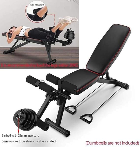Adjustable Weight Fitness Bench with Leg Extension and Leg