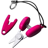 CANARY Mini Travel Scissors 1.3" - TSA Approved Portable Tiny Scissors for Yarn, Sewing, Paper - Micro Keychain Snips with Safety Cap, Japanese Stainless Steel Blade, Made in Japan, Pink