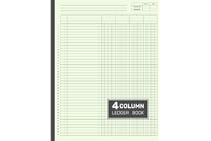 4 Column Ledger Book: Simple Large Accounting Log Book for Bookkeeping and Financial Planning, Accounting Journal Notebook (8
