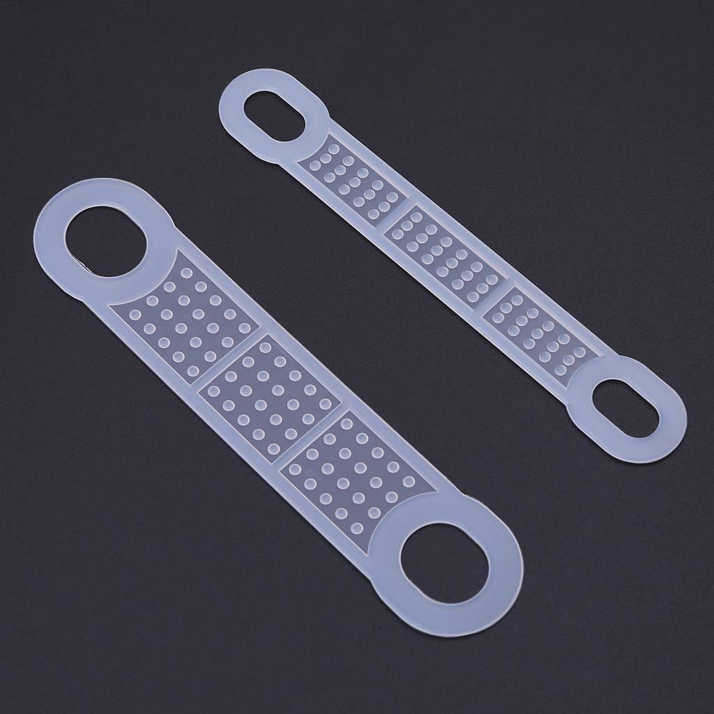 Baiyao 20Pcs Silicone Clothes Hangers Anti Slip Strip Clothes Rack Pad