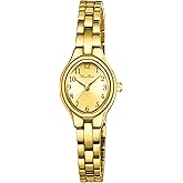 Diaofendi Small Gold Bracelet Watches Vintage Ladies Quartz Wrist Watches Stainless Steel Band,Waterproof.