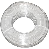 Qolekog Pneumatic 1/4&rdquo; OD Tubing 32.8Ft PU Air Tube Hose Pipe for Air Line or Water Transfer (1/4 inch 10M Clear)